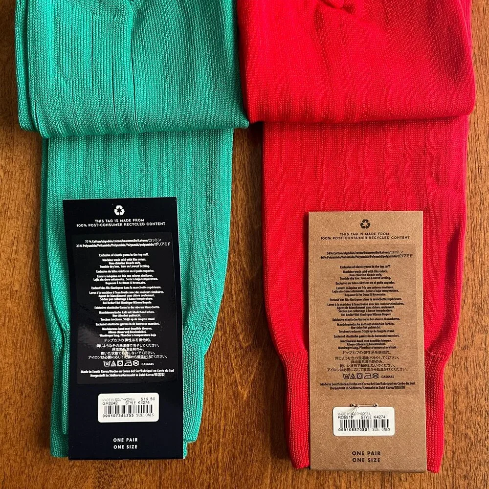J. Crew red and green dress socks NWT